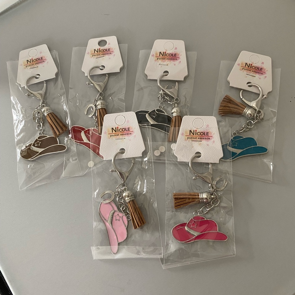Nicole Western Hat Keychain/Bag Charm, NWT